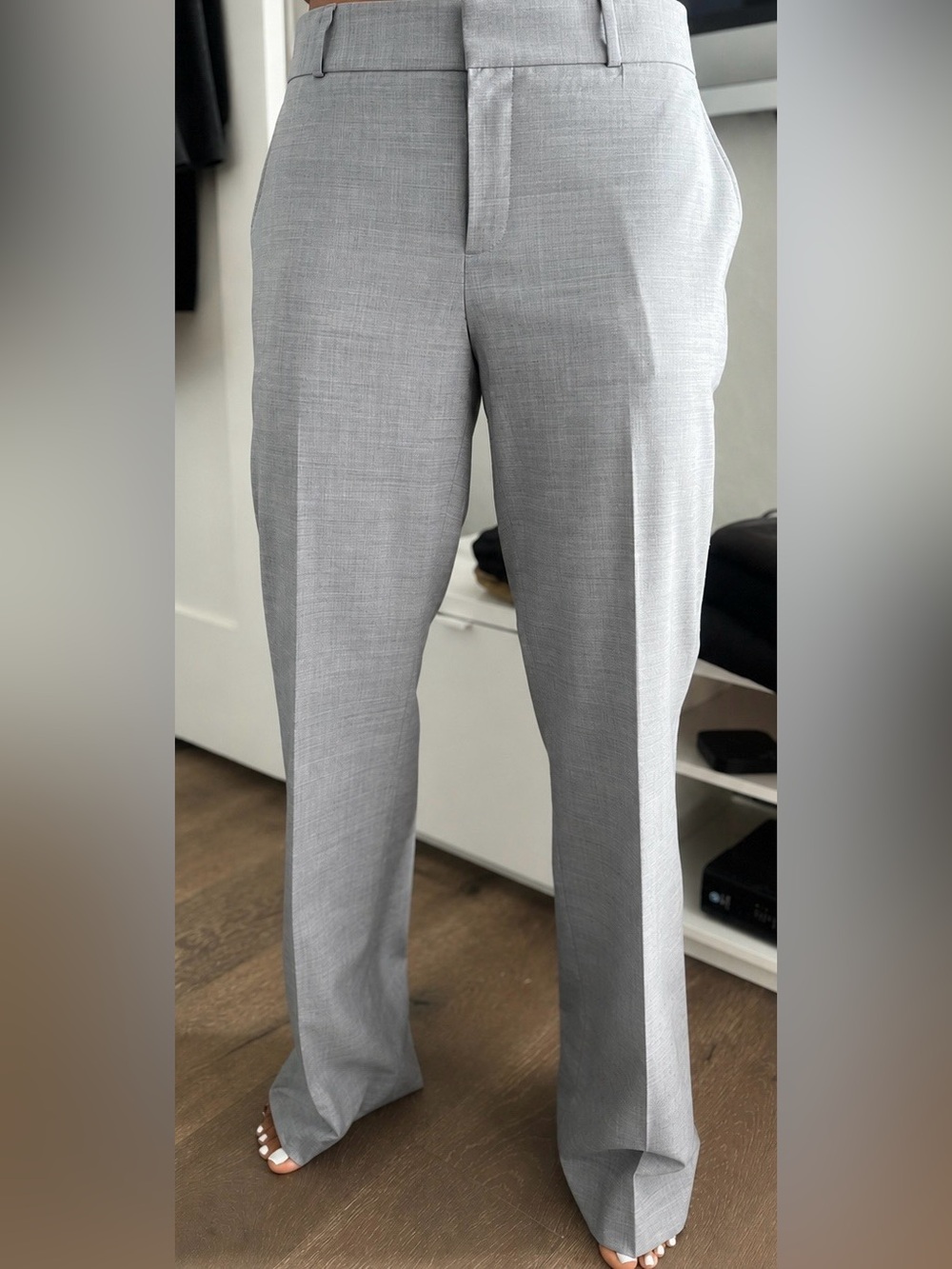Banana Republic Light Gray Boot Cut Dress Pants